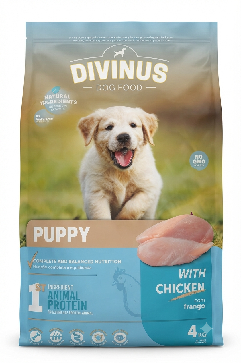 Divinus Puppy Dog Food with Chicken 4kg